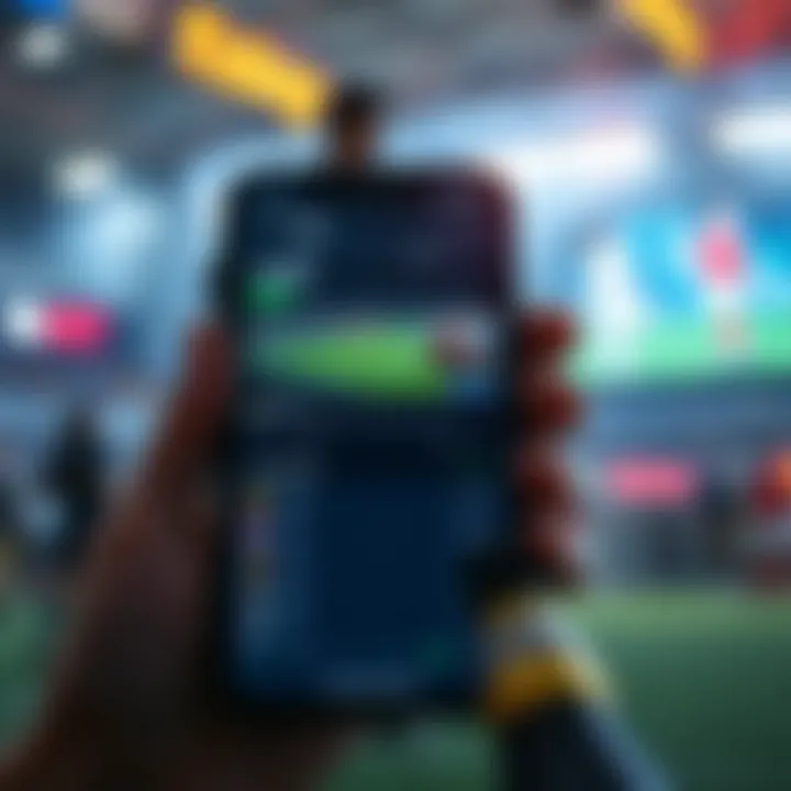 User interface of 1xbet app showcasing user experience