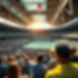 A captivating view of the Australian Open stadium filled with enthusiastic fans.