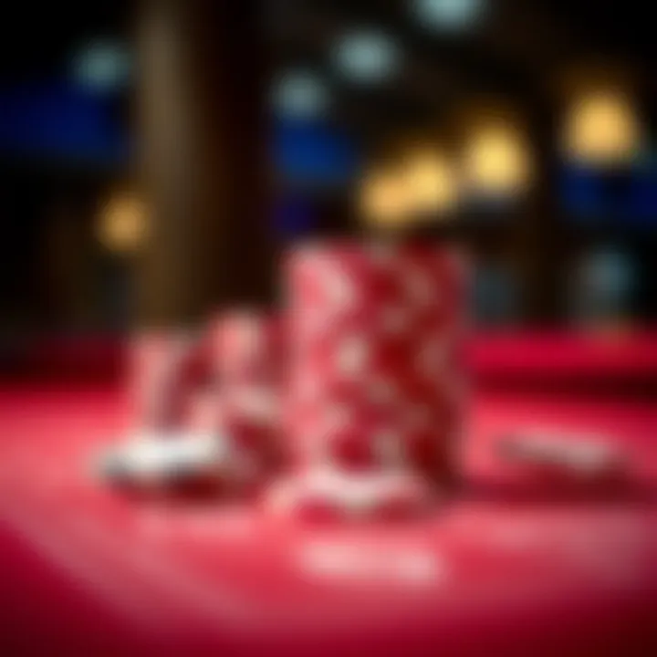 A stack of chips representing betting in baccarat