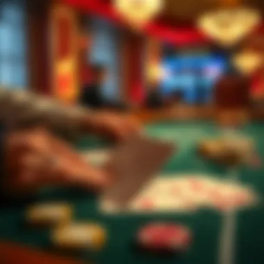 Close-up of baccarat cards showcasing gameplay