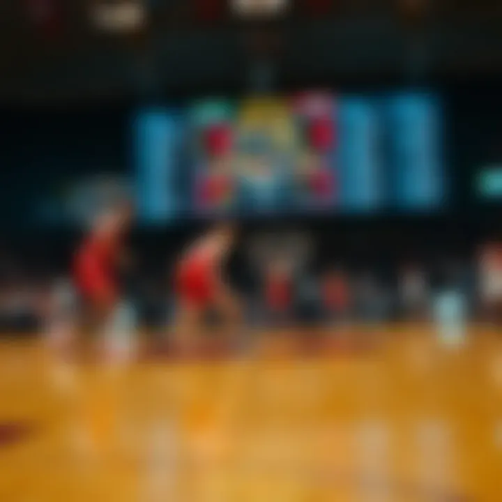 Visual representation of basketball game outcomes