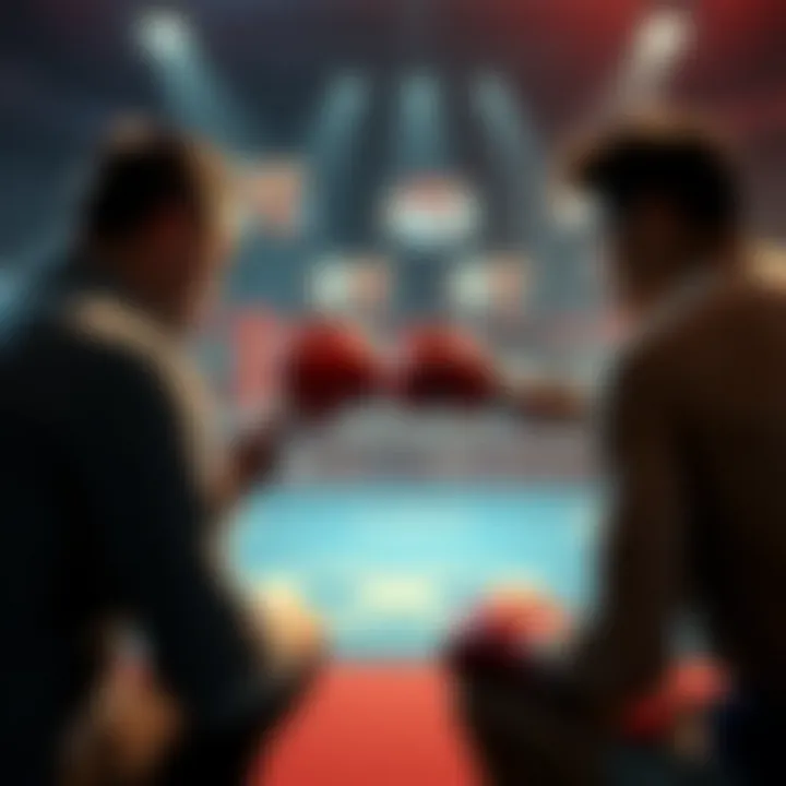 An illustration depicting various challenges faced by bettors in online boxing.
