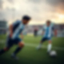Historical football match between Guatemala and El Salvador.