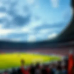 The iconic stadium of Lech Poznań filled with cheering fans during a match
