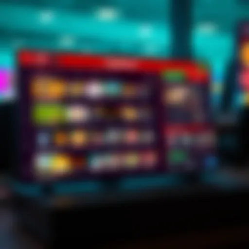 Comprehensive interface showcasing betting options