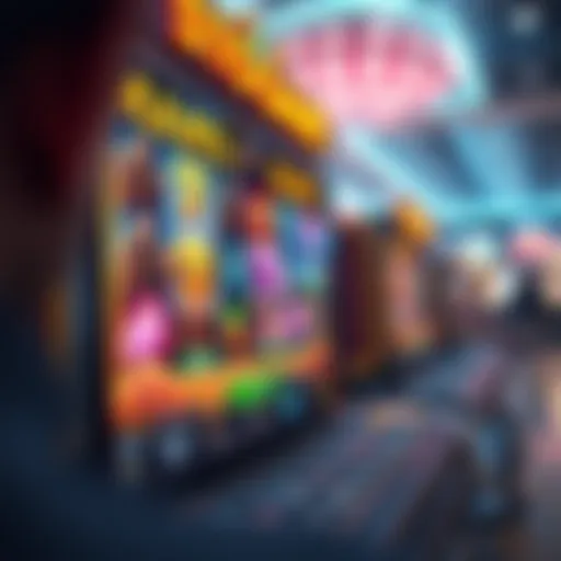 Vibrant mobile slot game interface showcasing diverse themes