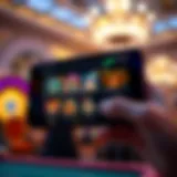 Mobile casino interface showcasing user engagement