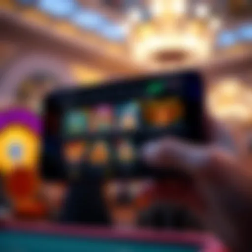 Mobile casino interface showcasing user engagement