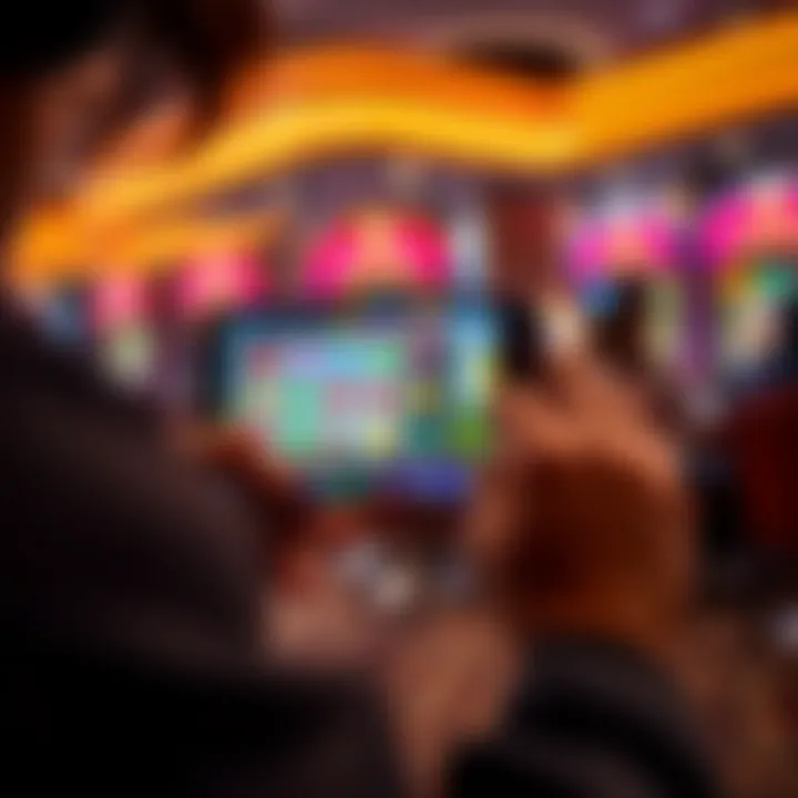 Interactive Gaming on the Go Player engaging with a mobile slot game on a smartphone