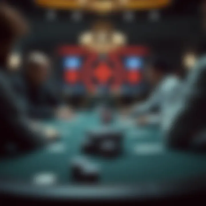 Illustration of a strategic poker gameplay scenario