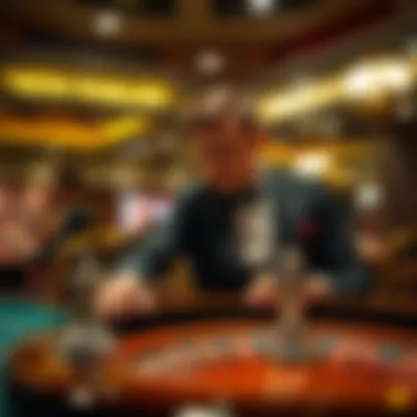 Placing Bets on the Roulette Table A player placing bets on a roulette table