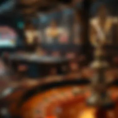 A historical depiction of roulette in a vintage casino