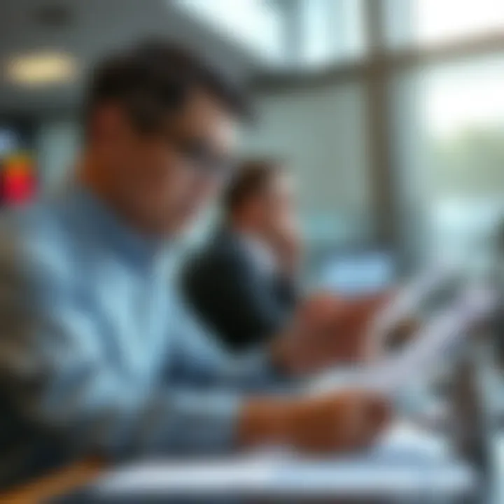 Bettor analyzing racing odds