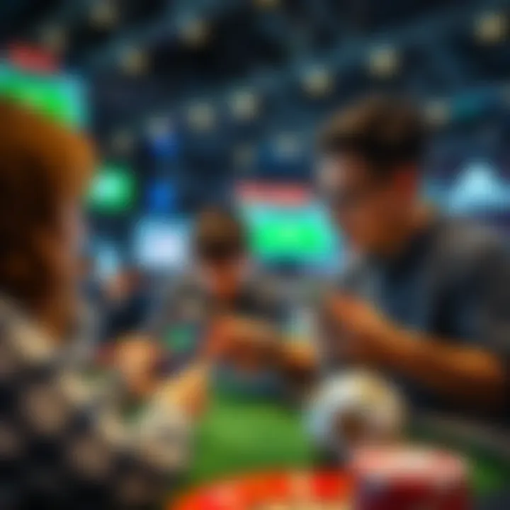 Users engaging with a betting platform on various devices, illustrating user experience.